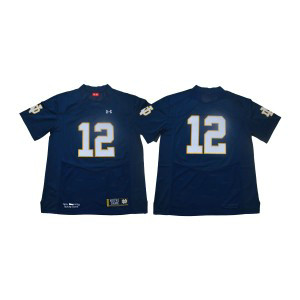 NCAA Notre Dame Fighting Irish 12 Blue Under Armour College Football Men Jersey NCAA Notre Dame Fighting Irish 12 Blue Under Armour College Football Men Jersey