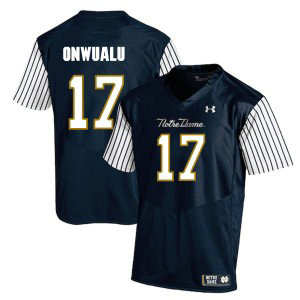 NCAA Notre Dame Fighting Irish 17 James Onwualu Navy College Football Men Jersey
