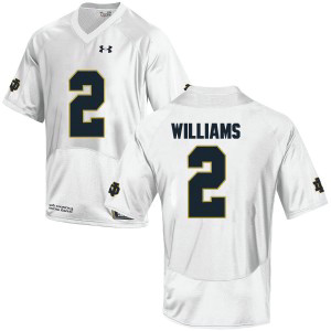NCAA Notre Dame Fighting Irish 2 Dexter Williams White College Football Men Jersey NCAA Notre Dame Fighting Irish 2 Dexter Williams White College Football Men Jersey