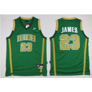 NCAA Notre Dame Fighting Irish 23 LeBron James Green High School Men Basketball Jersey NCAA Notre Dame Fighting Irish 23 LeBron James Green High School Men Basketball Jersey