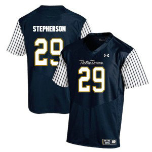 NCAA Notre Dame Fighting Irish 29 Kevin Stepherson Navy College Football Men Jersey NCAA Notre Dame Fighting Irish 29 Kevin Stepherson Navy College Football Men Jersey