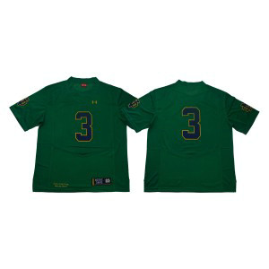 NCAA Notre Dame Fighting Irish 3 Green Under Armour College Football Men Jersey