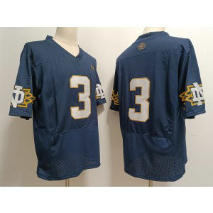 NCAA Notre Dame Fighting Irish 3 Joe Montana Navy Vapor Limited Men Jersey(no name)