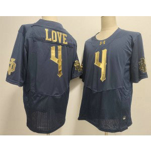 NCAA Notre Dame Fighting Irish 4 Jeremiyah Love 2024 Shamrock Series Vapor Limited Men Jersey
