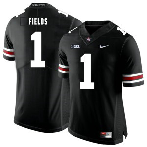 NCAA Ohio State Buckeyes 1 Justin Fields Black Nike College Football Limited Men Jersey