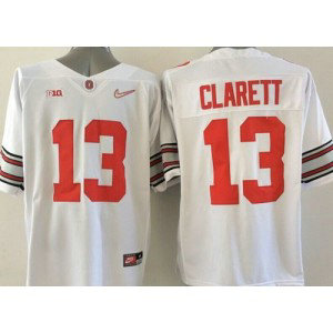 NCAA Ohio State Buckeyes 13 Maurice Clarett White Men Jersey With BIG Patch NCAA Ohio State Buckeyes 13 Maurice Clarett White Men Jersey With BIG Patch