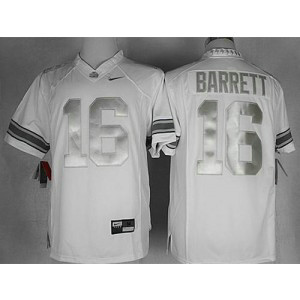 NCAA Ohio State Buckeyes 16 J. T. Barrett White Limited Platinum Men Jersey NCAA Ohio State Buckeyes 16 J. T. Barrett White Limited Platinum Men Jersey