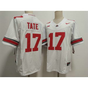 NCAA Ohio State Buckeyes 17 Carnell Tate White F.U.S.E. Vapor Limited Men Jersey