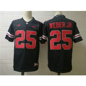 NCAA Ohio State Buckeyes 25 WEBER JR. Black Men Jersey NCAA Ohio State Buckeyes 25 WEBER JR. Black Men Jersey