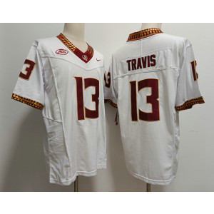 NCAA Seminoles 13 Jordan Travis White 2023 F.U.S.E Vapor Limited Men Jersey