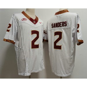 NCAA Seminoles 2 Deion Sanders White 2023 F.U.S.E Vapor Limited Men Jersey