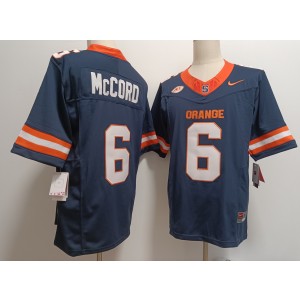 NCAA Syracuse Orange 6 Kyle McCord Navy F.U.S.E. Vapor Limited Men Jersey