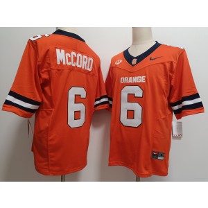NCAA Syracuse Orange 6 Kyle McCord Orange F.U.S.E. Vapor Limited Men Jersey