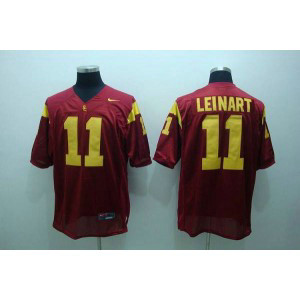 NCAA USC Trojans 11 Matt Leinart Red Men Jersey