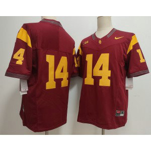 NCAA USC Trojans 14 Jayden Maiava Red Vapor Limited Men Jersey(No Name)