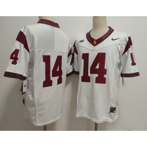 NCAA USC Trojans 14 Jayden Maiava White Vapor Limited Men Jersey(no name)
