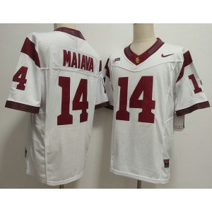 NCAA USC Trojans 14 Jayden Maiava White Vapor Limited Men Jersey