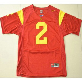 NCAA USC Trojans 2 Robert Woods Red Men Jersey 1