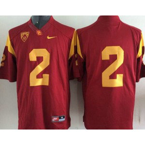 NCAA USC Trojans 2 Robert Woods Red Men Jersey PAC-12 Patch NCAA USC Trojans 2 Robert Woods Red Men Jersey PAC-12 Patch