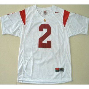 NCAA USC Trojans 2 Robert Woods White Men Jersey