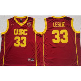 NCAA USC Trojans 33 Lisa Leslie Red Men Jersey