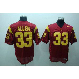 NCAA USC Trojans 33 Marcus Allen Red Men Jersey 1