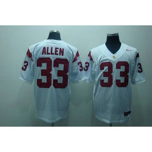 NCAA USC Trojans 33 Marcus Allen White Men Jersey