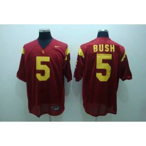 NCAA USC Trojans 5 Reggie Bush Red Men Jersey