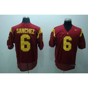 NCAA USC Trojans 6 Mark Sanchez Red Men Jersey