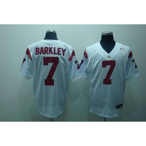 NCAA USC Trojans 7 Matt Barkley White Men Jersey