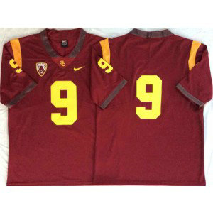 NCAA USC Trojans 9 Red College Football Men Jersey