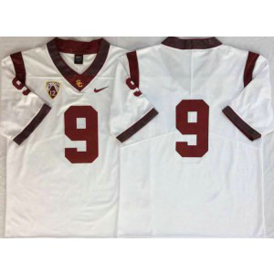 NCAA USC Trojans 9 White College Football Men Jersey NCAA USC Trojans 9 White College Football Men Jersey