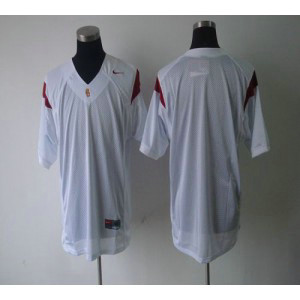 NCAA USC Trojans Blank White Men Jersey