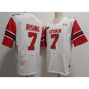 NCAA Utah Utes 7 Cameron Rising White Vapor Limited Men Jersey