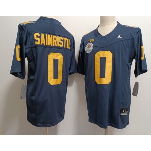 NCAA Wolverines 0 Mike Sainristil F.U.S.E. Navy Rose Bowl Vapor Limited Men Jersey NCAA Wolverines 0 Mike Sainristil F.U.S.E. Navy Rose Bowl Vapor Limited Men Jersey