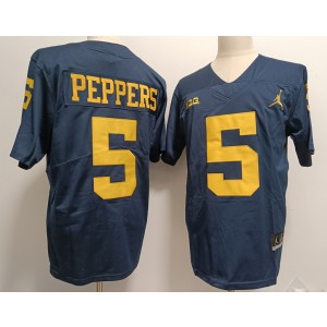 NCAA Wolverines 5 Jabrill Peppers Navy Vapor Limited Men Jersey NCAA Wolverines 5 Jabrill Peppers Navy Vapor Limited Men Jersey