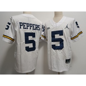 NCAA Wolverines 5 Jabrill Peppers White Vapor Limited Men Jersey NCAA Wolverines 5 Jabrill Peppers White Vapor Limited Men Jersey