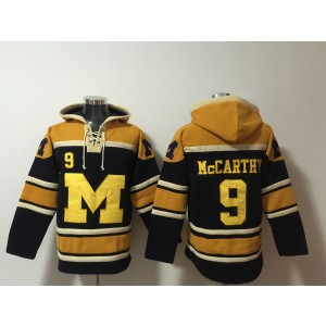 NCAA Wolverines 9 JJ Mccarthy Navy Hoodie Sweatshirt