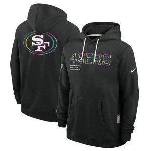 NFL 49ers Black 2025 Crucial Catch Dri-FIT Hoodie