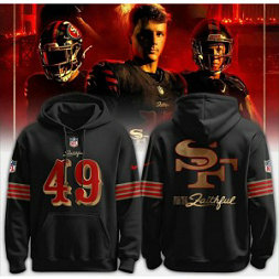 NFL 49ers Black Gold 2025 Rivalries Pullover Hoodie