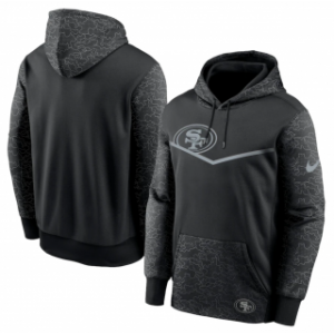 NFL 49ers Black Reflective Therma Hoodie