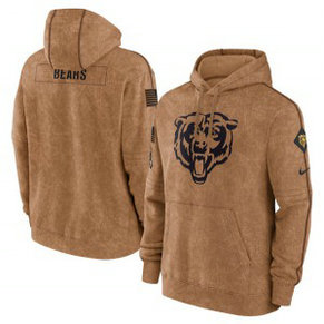 NFL Bears 2023 Brown Salute to Service Pullover Hoodie NFL Bears 2023 Brown Salute to Service Pullover Hoodie