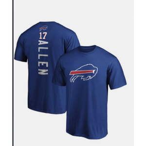 NFL Bills 17 Josh Allen Blue T-shirt NFL Bills 17 Josh Allen Blue T-shirt