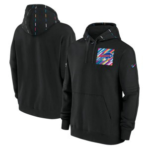NFL Bills Black 2023 Crucial Catch Club Pullover Hoodie