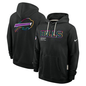 NFL Bills Black 2025 Crucial Catch Dri-FIT Hoodie