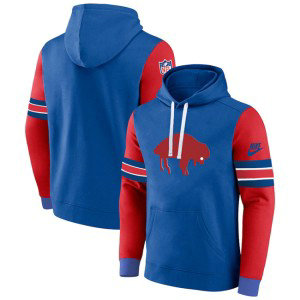 NFL Bills Blue Red Pullover Hoodie