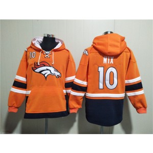 NFL Broncos 10 Bo Nix Orange Ageless Must-Have Lace-Up Pullover Hoodie NFL Broncos 10 Bo Nix Orange Ageless Must-Have Lace-Up Pullover Hoodie