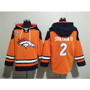 NFL Broncos 2 Pat Surtain II Orange Navy Ageless Must-Have Lace-Up Pullover Hoodie NFL Broncos 2 Pat Surtain II Orange Navy Ageless Must-Have Lace-Up Pullover Hoodie
