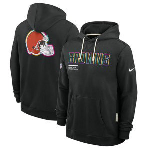 NFL Browns Black 2025 Crucial Catch Dri-FIT Hoodie