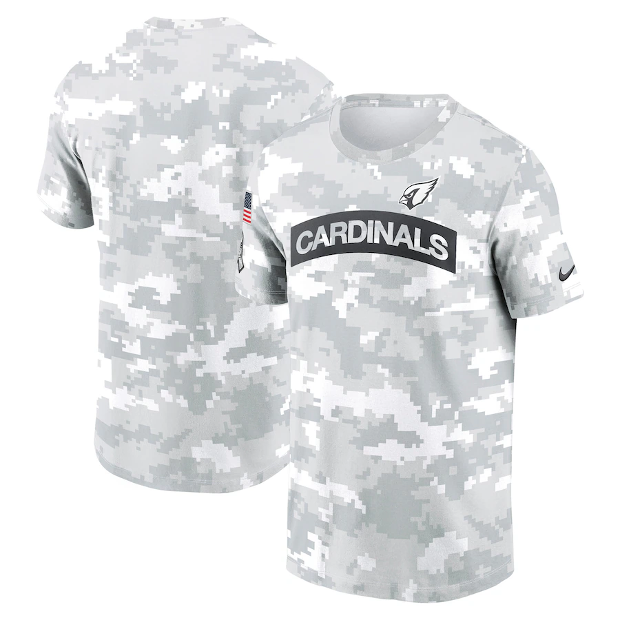 NFL Cardinals 2024 White Grey Salute To Service t shirt